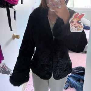 Black women faux fur